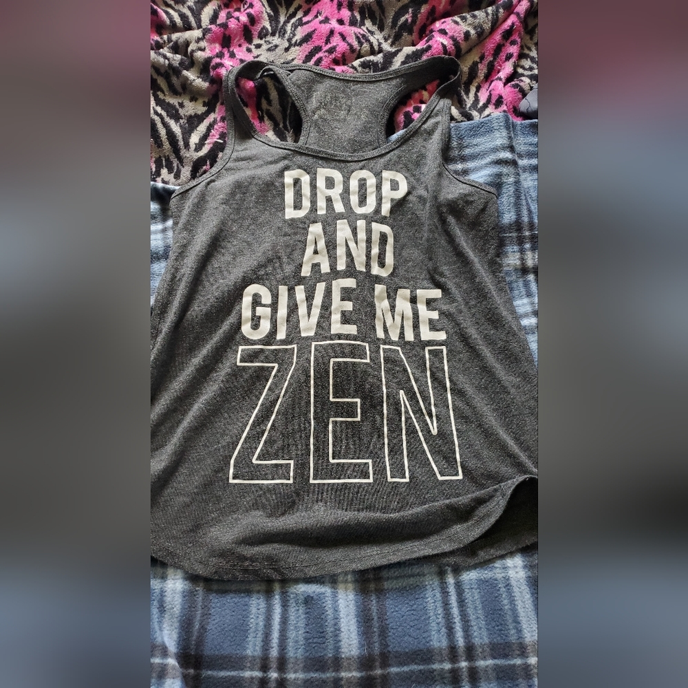 Drop and give me zen fitness tank
